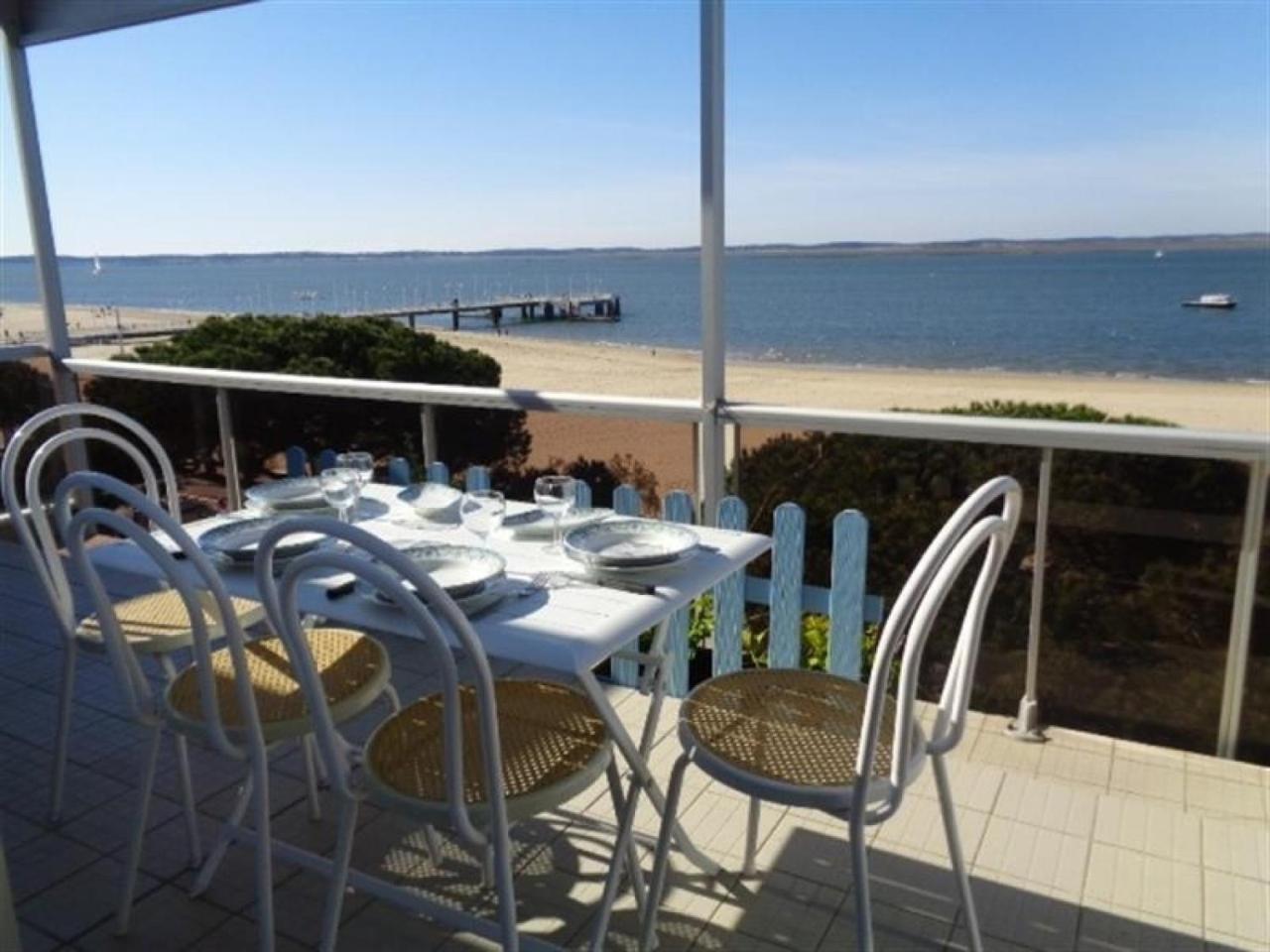 Appartement T3 Au Centre D'Arcachon Avec Vue Mer, Terrasse Et Parking Securise - Fr-1-374-74 Exteriör bild